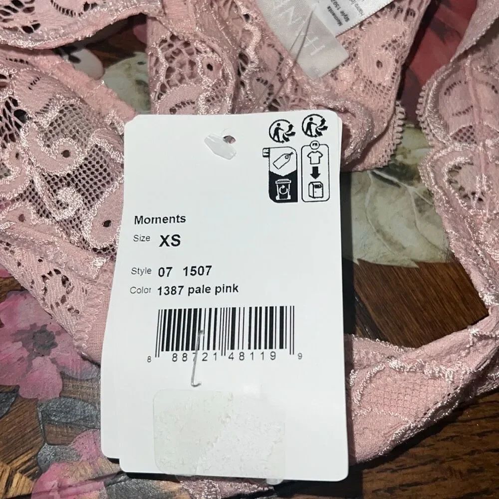 Hanro luxury moments lace underware pale pink NWT Luxury lingerie Size Small - Picture 5 of 5